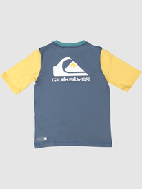 quiksilver, Heats Omni - Short Sleeve UPF 50 Rash Vest for Boys 2-7, BERING SEA (byg0) Heats Omni - Short Sleeve UPF 50 Rash Vest for Boys 2-7 EQKWR03114