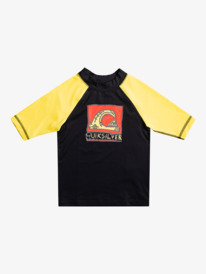 quiksilver, Boys 2-7 Next Gen Short Sleeve Rash Vest, LEMON ZEST (yzd0) Next Gen - Short Sleeve UPF 50 Rash Vest for Boys 2-7 EQKWR03123