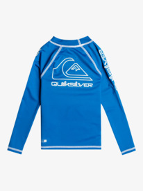 quiksilver, On Tour Rashguard à Manches Longues, Upf 50 Pour Garçons 2-7, SNORKEL BLUE (brt0) On Tour - Long Sleeve UPF 50 Rash Vest for Boys 2-7 EQKWR03124