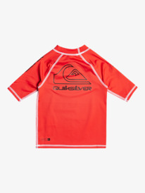 quiksilver, On Tour Rashguard à Manches Courtes, Upf 51 Pour Garçons 2-7, HIGH RISK RED (rqc0) On Tour - Short Sleeve UPF 50 Rash Vest for Boys 2-7 EQKWR03125