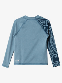 quiksilver, HI Big Island - Long Sleeve UPF 50 Rash Vest for Boys 2-7, PROVINCIAL BLUE HEATHER (blmh) HI Big Island - Long Sleeve UPF 50 Rash Vest for Boys 2-7 EQKWR03137