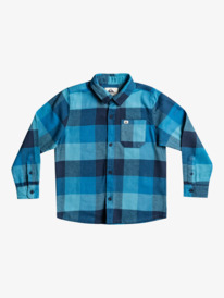 quiksilver, Boy's 2-7 Motherfly Long Sleeve Flannel Shirt, DELPH BLUE MOTHERFLY (bjp1) Motherfly - Long Sleeve Flannel Shirt for Boys 2-7 EQKWT03227