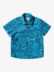 quiksilver, Grommy - Short Sleeve Shirt for Boys 2-7, RIVER BLUE GROMMY 232 (bjh6) Grommy - Short Sleeve Shirt for Boys 2-7 EQKWT03242