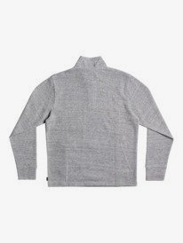 quiksilver, Waterman Pointsurf Zip Mock Neck Sweatshirt, LIGHT GREY HEATHER (sjsh) Pointsurf Zip - Mock Neck Sweatshirt EQMFT03076