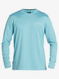 Quiksilver Waterman Mens Gut Check SS Short Sleeve Rashguard SURF Shirt Blue X-Large