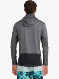 quiksilver, Waterman Angler Surf Tee manches longues à capuche UPF 50 pour Homme, DARK SHADOW (krp0) Waterman Angler - Hooded Long Sleeve UPF 50 Surf T-Shirt for Men EQMWR03077