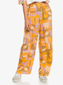 Print Room - Elasticated Wide Leg Trousers for Women  EQWNP03044