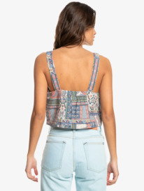 quiksilver, Paisley Patchwork Débardeur Pour Femme, PAISLEY PATCHWORK FADED DENIM (bjn6) Paisley Patchwork - Tank Top for Women EQWWT03108
