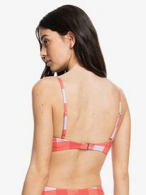 quiksilver, Quiksilver Womens Knot Bikini Top, CRANBERRY CHECKED OUT (rnh6) Quiksilver Womens - Knot Bikini Top for Women EQWX303038
