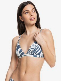 quiksilver, Quiksilver Womens 2021 - Bralette-Bikinioberteil für Frauen, DARK DENIM ZEBRADELIA (brq6) Quiksilver Womens 2021 - Bralette Bikini Top for Women EQWX303042
