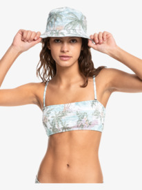 quiksilver, Quiksilver Womens Smock Bandeau Bikini Top, DREAMSCAPE POOL (bfv6) Smocked All-Over Print - Bandeau Bikini Top for Women EQWX303064