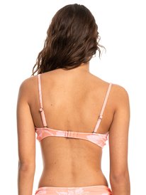 Classic Rib All-Over Print - Ruched Bikini Top for Women  EQWX303065