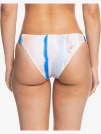 quiksilver, Classic Bas de bikini échancré pour Femme, MARLIN TIE DYE STRIPE (bmy6) Classic 2022 - Cheeky Bikini Bottoms for Women EQWX403073