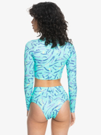 quiksilver, Quiksilver Womens High Waist Bikini Bottoms, AQUA SKY STRANGE DAZE (bgh6) Quiksilver Womens 2022 - High Waist Bikini Bottoms for Women EQWX403100