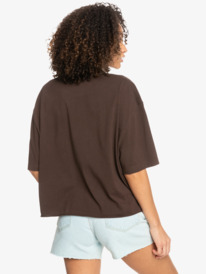 quiksilver, Quiksilver Womens Raw Edge Cropped Boyfriend T-Shirt, JAVA (ctf0) Quiksilver Womens - T-Shirt for Women EQWZT03137