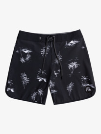 quiksilver, Mens Surfsilk Scallop 18" Boardshorts, BLACK (kvj9) SURFSILK SCALLOP 18 EQYBS04653