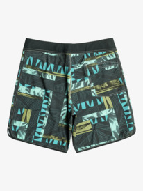 quiksilver, Blank Canvas Gregg Kaplan Scallop 18" Boardshort pour Homme, BLACK (kvj6) Blank Canvas Gregg Kaplan Scallop 18" - Board Shorts for Men EQYBS04794