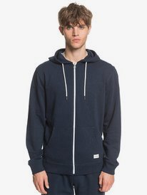 quiksilver, Essentials - Biologische Hoodie met Rits voor Heren, NAVY BLAZER (byj0) Essentials - Organic Zip-Up Hoodie for Men EQYFT04113