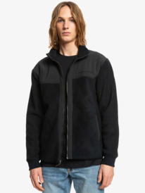 quiksilver, Simpang 2021 - Casaco de velo com fecho de correr para Homem, BLACK (kvj0) Simpang 2021 - Zip-Up Fleece for Men EQYFT04434