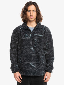 quiksilver, Clean Coasts - Polaire demi-zip pour Homme, BLACK HERITAGEO (kvj8) Clean Coasts - Half Zip Fleece for Men EQYFT04660