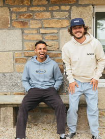 quiksilver, Heritage Oval Logo 2022 - Sweatshirt com capuz para Homem, ASHLEY BLUE (bhl0) Heritage Oval Logo 2022 - Hoodie for Men EQYFT04672