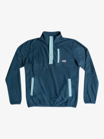 quiksilver, No Destination 2 Half Snap Fleece Pullover, INSIGNIA BLUE (bsn0) No Destination - Half Zip Fleece for Men EQYFT04681