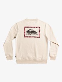 quiksilver, Checker Stamp Crewneck Sweatshirt, BIRCH (wdw0) Checker Stamp - Sweatshirt for Men EQYFT04689