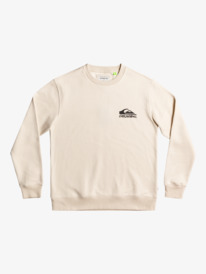 quiksilver, Checker Stamp Crewneck Sweatshirt, BIRCH (wdw0) Checker Stamp - Sweatshirt for Men EQYFT04689