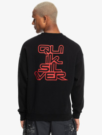 quiksilver, Quiksilver x Stranger Things Reefer Crew - Sweatshirt for Men, BLACK (kvj0) Quiksilver x Stranger Things Reefer Crew - Sweatshirt for Men EQYFT04712