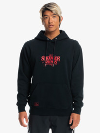 quiksilver, Quiksilver x Stranger Things Official Logo - Kapuzenpulli für Männer, BLACK (kvj0) Quiksilver x Stranger Things Official Logo - Hoodie for Men EQYFT04726