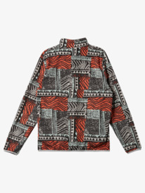 quiksilver, No Destination Snap Fleece Pullover, FRESH SALMON BLOWN OUT (bsl6) No Destination - Mock Neck Fleece for Men EQYFT04770