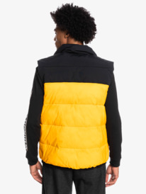 quiksilver, Wolf Shoulder 2022 - Chaleco acolchado con bloques de color para Hombre, RADIANT YELLOW (njz0) Wolf Shoulder 2022 - Colourblock Puffer Gilet for Men EQYJK03898