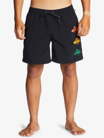 quiksilver, G-Land 17" - Short de bain pour Homme, BLACK (kvj0) G-Land 17" - Swim Shorts for Men EQYJV03982