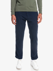quiksilver, Sheringa Beach Cruiser 2022 - Pantalon taille élastique pour Homme, NAVY BLAZER TWILL PINSTRIPE (byj3) Sheringa Beach Cruiser 2022 - Elasticated Trousers for Men EQYNP03252