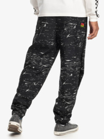 quiksilver, Quiksilver x Stranger Things The Argyle 2022 - Pantalón para Hombre, UPSIDE DOWN STATIC BLACK (kvj6) Quiksilver x Stranger Things The Argyle 2022 - Trousers for Men EQYNP03267