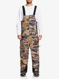 quiksilver, Utility Shell Snow Bib Pants, MILITARY OLIVE GPS POINT (cqw1) Utility - Shell Snow Bib Pants for Men EQYTP03153