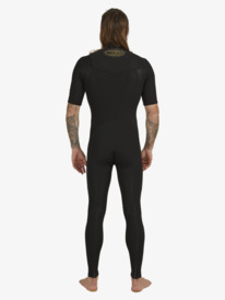 quiksilver, Mens 2/2mm Everyday Sessions Short Sleeve Chest Zip Springsuit, BLACK (kvj0) 2/2mm Everyday Sessions - Short Sleeve Chest Zip Springsuit for Men EQYW303021