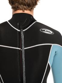 quiksilver, Mens 2/2mm Saturn Capsule Saturn Back-Zip Springsuit, BLACK/PROVINCIAL BLUE (blm0) 2/2mm Capsule Saturn - Long Sleeve Back Zip Springsuit for Men EQYW403021