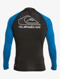 quiksilver, Mens On Tour Apac Long Sleeve UPF 50 Rash Vest, SNORKEL BLUE (brt0) ON TOUR LS EQYWR03299