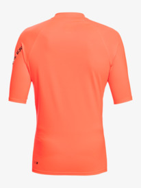 quiksilver, All Time - Short Sleeve UPF 50 Rash Vest for Men, FIERY CORAL (mkz0) All Time - Short Sleeve UPF 50 Rash Vest for Men EQYWR03358