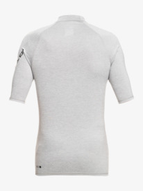 quiksilver, All Time - Short Sleeve UPF 50 Rash Vest for Men, SLEET HEATHER (szph) All Time - Short Sleeve UPF 50 Rash Vest for Men EQYWR03358