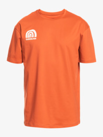 quiksilver, Mix Short Sleeve UPF 50 Surf Tee, HOT SAUCE (mnw0) Mix Surf - Short Sleeve UPF 50 Surf T-Shirt for Men EQYWR03370