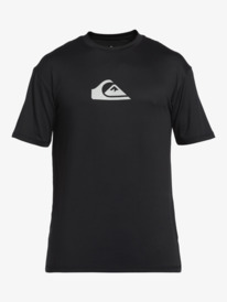 quiksilver, Mens Solid Streak Short Sleeve Surf T-Shirt, BLACK (kvj0) Solid Streak - Short Sleeve UPF 50 Surf T-Shirt for Men EQYWR03373
