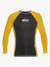 quiksilver, Saturn Protection Long Sleeve UPF 50 Rashguard for Men, YOLK YELLOW (yjc0) Saturn Protection - Long Sleeve UPF 50 Rash Vest for Men EQYWR03398