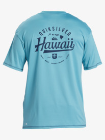 quiksilver, Hawaii Big Bite UPF 50 Short Sleeve Surf Tee, DELPHINIUM BLUE (bjp0) HI Big Bite Surf - Short Sleeve Surf T-Shirt for Men EQYWR03418