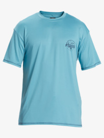 quiksilver, Hawaii Big Bite UPF 50 Short Sleeve Surf Tee, DELPHINIUM BLUE (bjp0) HI Big Bite Surf - Short Sleeve Surf T-Shirt for Men EQYWR03418