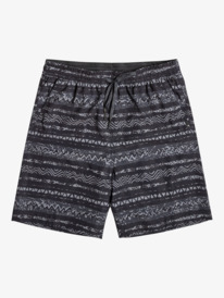 quiksilver, Taxer Print 18" Amphibian Boardshorts, BLACK (kvj8) Taxer Print 18" - Amphibian Board Shorts for Men EQYWS03839