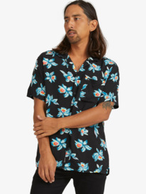quiksilver, Мужская рубашка с коротким рукавом Mystic Sessions, BLACK MYSTIC SESSIONS (kvj6) Mystic Sessions - Short Sleeve Shirt for Men EQYWT04154