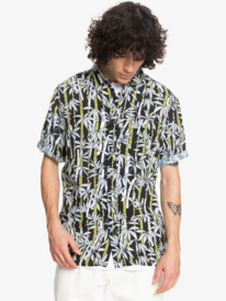quiksilver, Мужская рубашка с коротким рукавом Originals Jungle Fever, BLACK BAMBOO ISLAND (kvj6) Originals Bamboo Fever - Short Sleeve Shirt for Men EQYWT04163