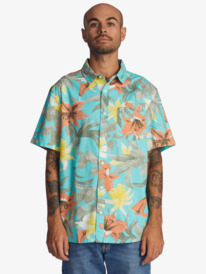 quiksilver, Рубашка с коротким рукавом Garden Path, ANGEL BLUE GARDEN PATH (bgd6) Garden Path 2022 - Short Sleeve Shirt for Men EQYWT04286